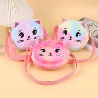 Imagem de Bolsa Infantil Gatinho Fofo Pelúcia Com Alça Transversal BI-007 - UNIS