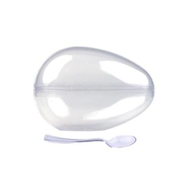 Imagem de Casca de ovo páscoa acrílica m 250g c/colher c/4 un bluestar - Blue St