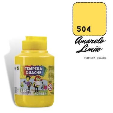 Imagem de Tempera Guache Acrilex 250ml Amarelo Limão