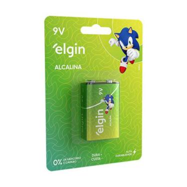 Imagem de Pilha Bateria Elgin Alcalina 9V 1 Unidade Original + NF 