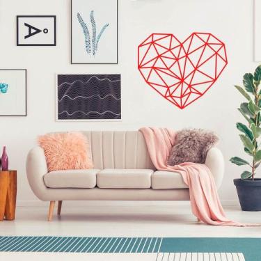 Imagem de Adesivo Parede Coração Moderno Decoração Industrial Porta Cabeceira - 