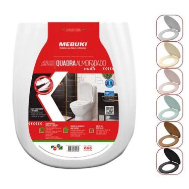 Imagem de Assento Sanitário Almofadado Retangular Riviera Para Vaso Celite 1.6gp