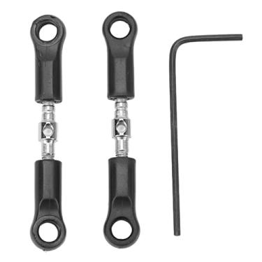 Imagem de Haste de tração de direção RC para SCY 16101 16102 16103 16201 PRO 1 16 carro, elo de cambagem de aço e conjunto de tirante de eixo de 2, melhora o desempenho e o controle