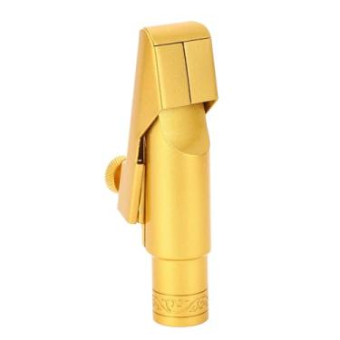 Imagem de Bocal de Saxofone Alto, Bocal de Saxofone Alto E Plano Som Brilhante Latão Banhado a Ouro 8C Bocal de Saxofone Alto Adequado para Iniciantes ou Saxofonistas Profissionais