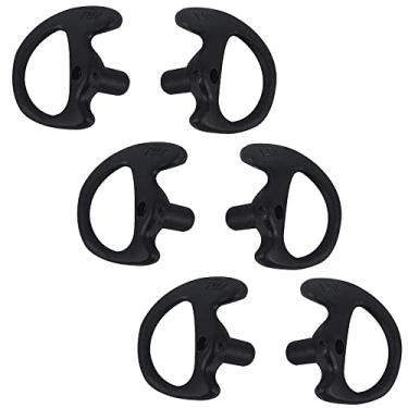 Imagem de Fone de ouvido de vigilância Pdflie Walkie Talkie Substituição de moldes de ouvido de silicone para rádio bidirecional esquerdo e direito para rádio policial de aplicação da lei, tubo de bobina