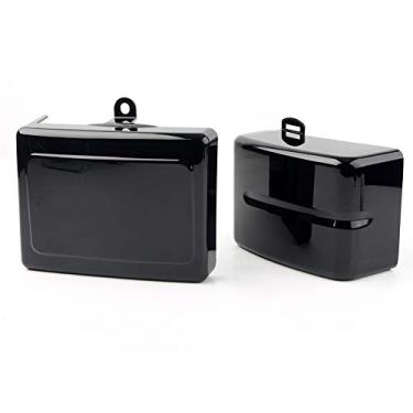 Imagem de GZYF Capa de bateria lateral compatível com Harley Dyna Low Rider FXDL, Fat Bob FXDF, Street Bob FXDB, Super Glide FXD, Wide Glide FXDWG, Switchback FLD 2006-2017, preto brilhante