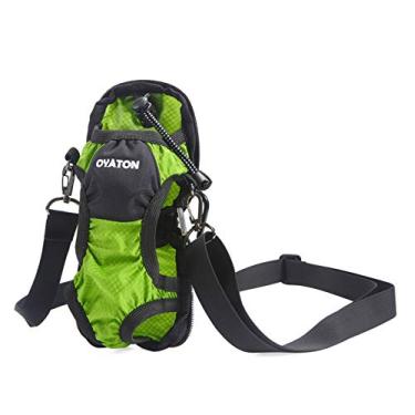 Imagem de Suporte de garrafa de água OYATON com alça de ombro ajustável, bolsa portátil para transporte de garrafas, bolsa dobrável para facilitar o armazenamento, perfeita para caminhadas, caminhadas, ioga, academia, caiaque e viagens, Verde