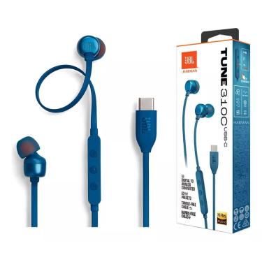 Imagem de Fone De Ouvido JBL Com Fio Tune 310c Usb-c Jbl Azul