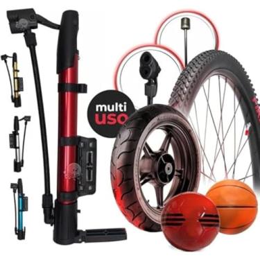 Imagem de Bomba De Ar Manual Multiuso Inflador De Ar Portátil Encher Bola | Pneu De Bike | Bicicleta | Colchão Inflável | Piscina Infantil | Pneu De Moto | Câmera de Ar