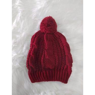 Imagem de Touca Gorro Frio Infantil Luxo Outono E Inverno De Tricô Em Lã Beanie 