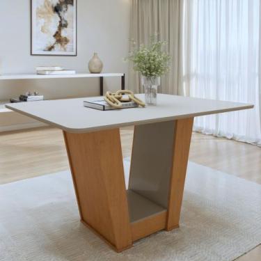 Imagem de Mesa de Jantar 120x80cm Tampo MDF Apogeu - Móveis Lopas