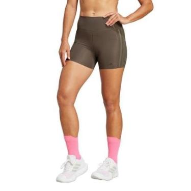 Imagem de Shorts Legging Optime 4-Inch Raw-Cut-Hem Adidas-Feminino