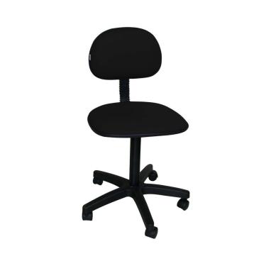 Imagem de Cadeira Secretária Pistão Fixo Corano-Preta.