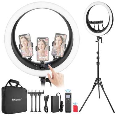 Imagem de Ring Light Neewer RP19H 48cm - 42W com Suporte para 3 Telefones