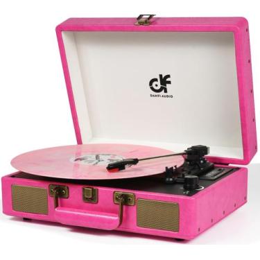 Imagem de Toca-Discos Bluetooth Portátil DANFI AUDIO DF Vintage Pink