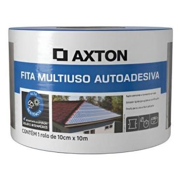 Imagem de Fita Asfaltica Autoadesiva Aluminio Multiuso 10cmx10m Axton
