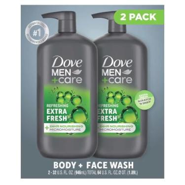 Imagem de Dove Men+Care Body And Face Wash Extra Fresh, 32 Onças Fluidas (Pacote Com 2)