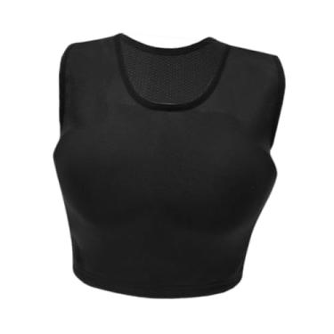 Imagem de menolana Protetor de tórax de karatê para mulheres protegendo protetora de coletes guardas de tórax para hóquei de rugby ginásio de vôlei de futebol, Xl