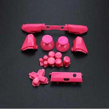 Imagem de Botão de reposição completo de botão de disparo guia Dpad RT LT RB LB ABXY ON Off kit de botão para controle Xbox One Slim Xbox One S (rosa)