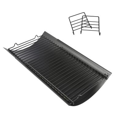 Imagem de Hisencn Cinzeiro ajustável para Chargriller 1624 2735 E1224 1224 1324 2121 222 2727 2828 2929 2123 Grelhas a carvão Charbroil 17302056, bandeja de freixo estender com peças de reposição de cabide de grelha de fogo (pacote com 2