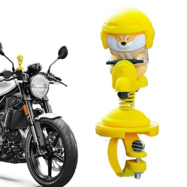 Imagem de Figure da boneca do guidão da motocicleta, decoração do guidão de ciclismo,Creative Cute Cute Anime Doll Jumping | Acessórios adoráveis ​​do guidão, pular brinquedos de primavera para externo, montand