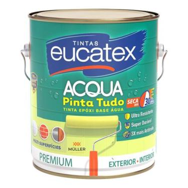 Imagem de Tinta Epóxi p/  Azulejo Madeira Parede Eucatex 3,6L Branca