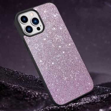 Imagem de Capa moderna brilhante para IPHON 12 13 14 15 Pro Max Plus capa de telefone colorida para iPhone 11 12 13 14 15 Promax Capa de telefone com glitter, roxo brilhante, para iPhone 15 ProMax