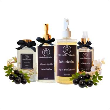 Imagem de Kit Jabuticaba, 4 Peças, Água Perfumada, Sabonete Líquido, Home Spray e Difusor