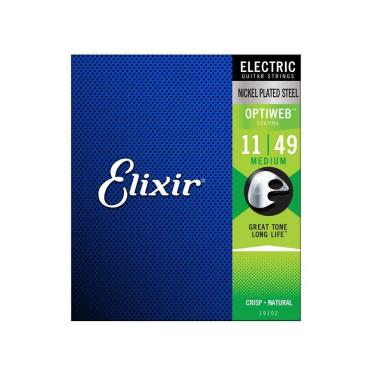 Imagem de Encordoamento Guitarra Elixir Optiweb 011 049 Medium 19102