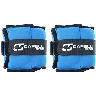 Imagem de Capelli Sport Pesos de tornozelo e pulso, pesos de perna e braço com alças ajustáveis, azul, 1,8 kg, conjunto de 2