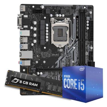Imagem de Kit Upgrade Processador Intel® Core™ i5 10400F + Placa Mãe Asrock H510-HDV M.2 + Memória 8GB DDR4
