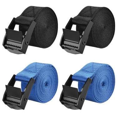 Imagem de TRIWONDER Cinch Tiras de amarrar fivela de came correia de amarração de nylon pequena catraca cintos resistentes para embalagem bateria de carga bicicleta carro rack de teto caiaque caminhão