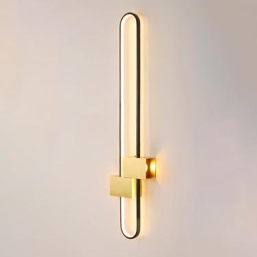 Imagem de HOSETEON Arandela de parede linear Minimali LED luz de lavagem de parede interna Arandelas longas luzes de parede r g fundo do quarto Hardwired ng luminária lavada