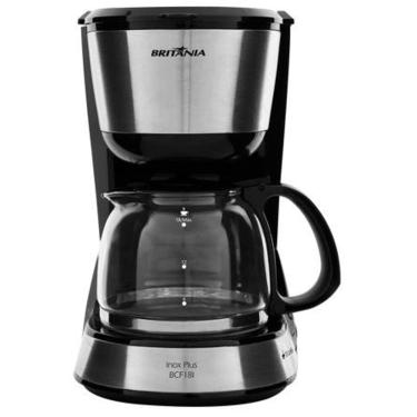 Imagem de Cafeteira Britania Faz 18 Xicaras Inox 550W Preta 220V