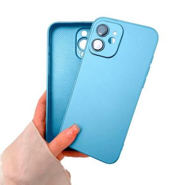 Imagem de Capinha Silicone Vidro Fosco Compatível com iPhone 12 - Geral, Azul Be