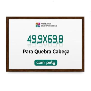 Imagem de Moldura 49,9x69,8 para Quebra Cabeça Grow Puzzle 1000 Peças com Proteção Petg (Marrom)