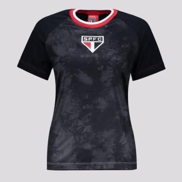 Imagem de Camisa São Paulo Trança Feminina Preta - Braziline, P