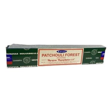 Imagem de Incenso Massala Patchouli Forest Satya Caixa c 12 Varetas - Lua Místic