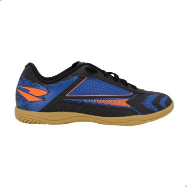 Imagem de Tênis Masculino Futsal Indoor Foorcy  Dray 333 Preto, Azul e Laranja