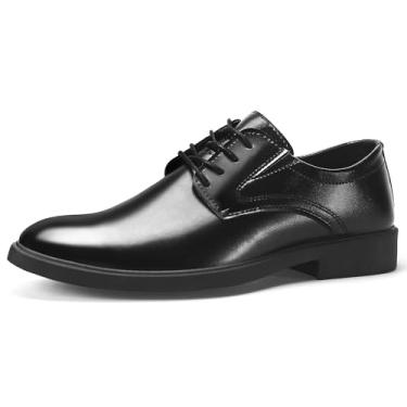 Imagem de Sapato social masculino formal Oxford Slip On Business Derby clássico cadarço smoking sapatos preto