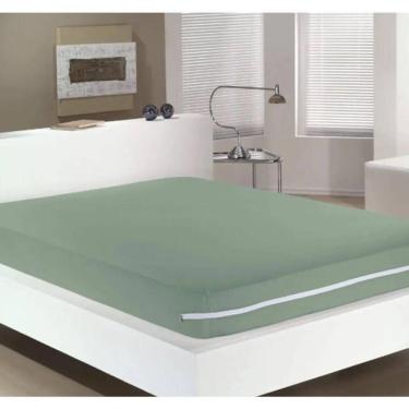 Imagem de Capa Para Colchão Buettner Queen Malha 100% Algodão Com Zíper Verde