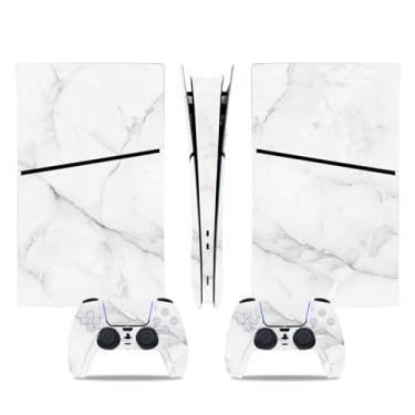 Imagem de Skin Sticker for PS5 Slim Digital Console, Protective Cover Decal Wrap for Game Controller (White)