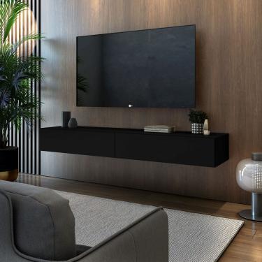 Imagem de Rack Suspenso 1,40cm Móveis Eros Design Elegante e Organização Premium Em MDF