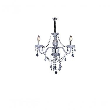 Imagem de Lustre Glam Maria Tereza Transparente 3 Braços E14 Taschibra