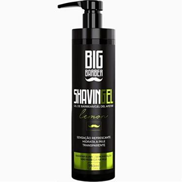 Imagem de Gel de Barbear Big Barber 750ml Lemon - Shaving Gel Profissional para Desenho e Deslize Suave - Hidrata a Pele