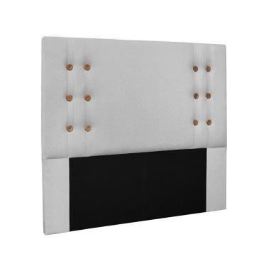 Imagem de Cabeceira para Cama Box King Gênova 195 Cm Madeira de Eucalipto Linho Vinho D'Rossi