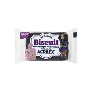 Imagem de Massa Para Biscuit Porcelana Fria 90g Acrilex Preto
