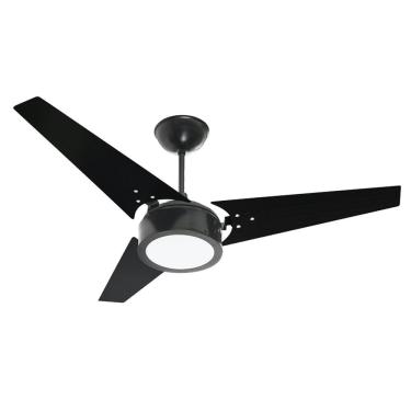 Imagem de Ventilador De Teto Venti-delta Ideal Led Com 3 Pás Preto 127v