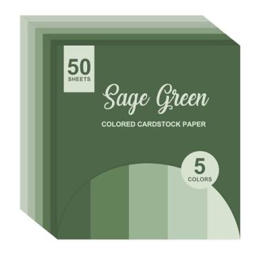 Imagem de JarThenaAMCS 50 folhas, 21,8 x 11,8 polegadas, cartão verde sálvia, cartões de papel grosso, gradiente, colorido, scrapbook, para impressões, artesanato, escola, escritório, material doméstico, 29,5
