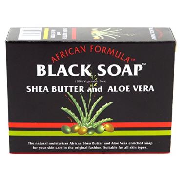 Imagem de African Formula Sabonete Preto 3,5 Onças De Manteiga Karité E Aloe Vera (103 Ml) (Pacote Com 6)